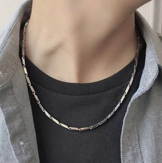 Stainless Steel Silver Rice Chain For Men and Boys