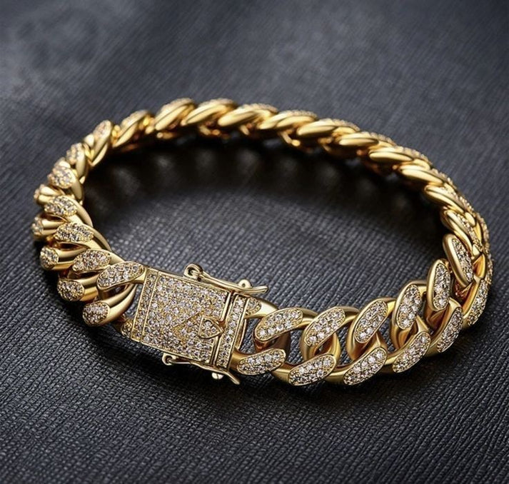 Cuban bracelet Fully Diamond unisex