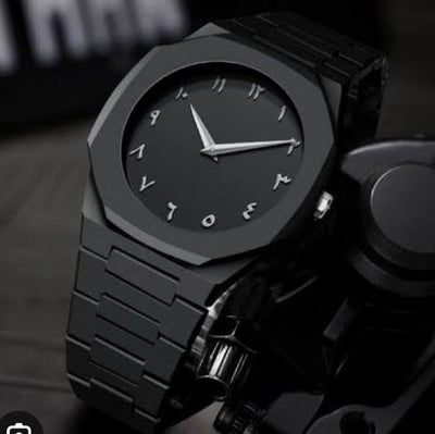Full Black Aura Quartz Watch  Premium Quality Analog Watch For Boys